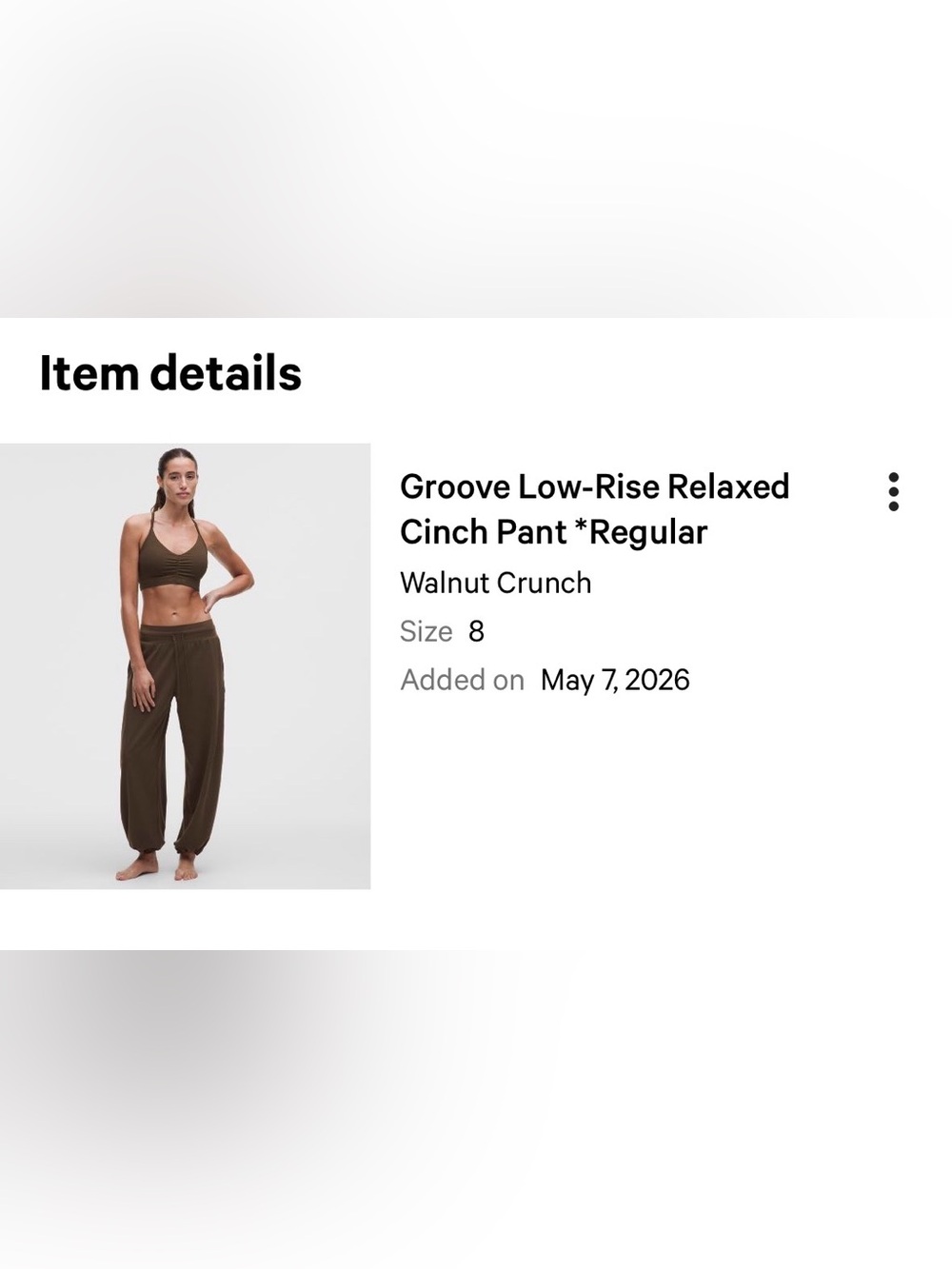 Lululemon groove low rise relaxed cinch pant